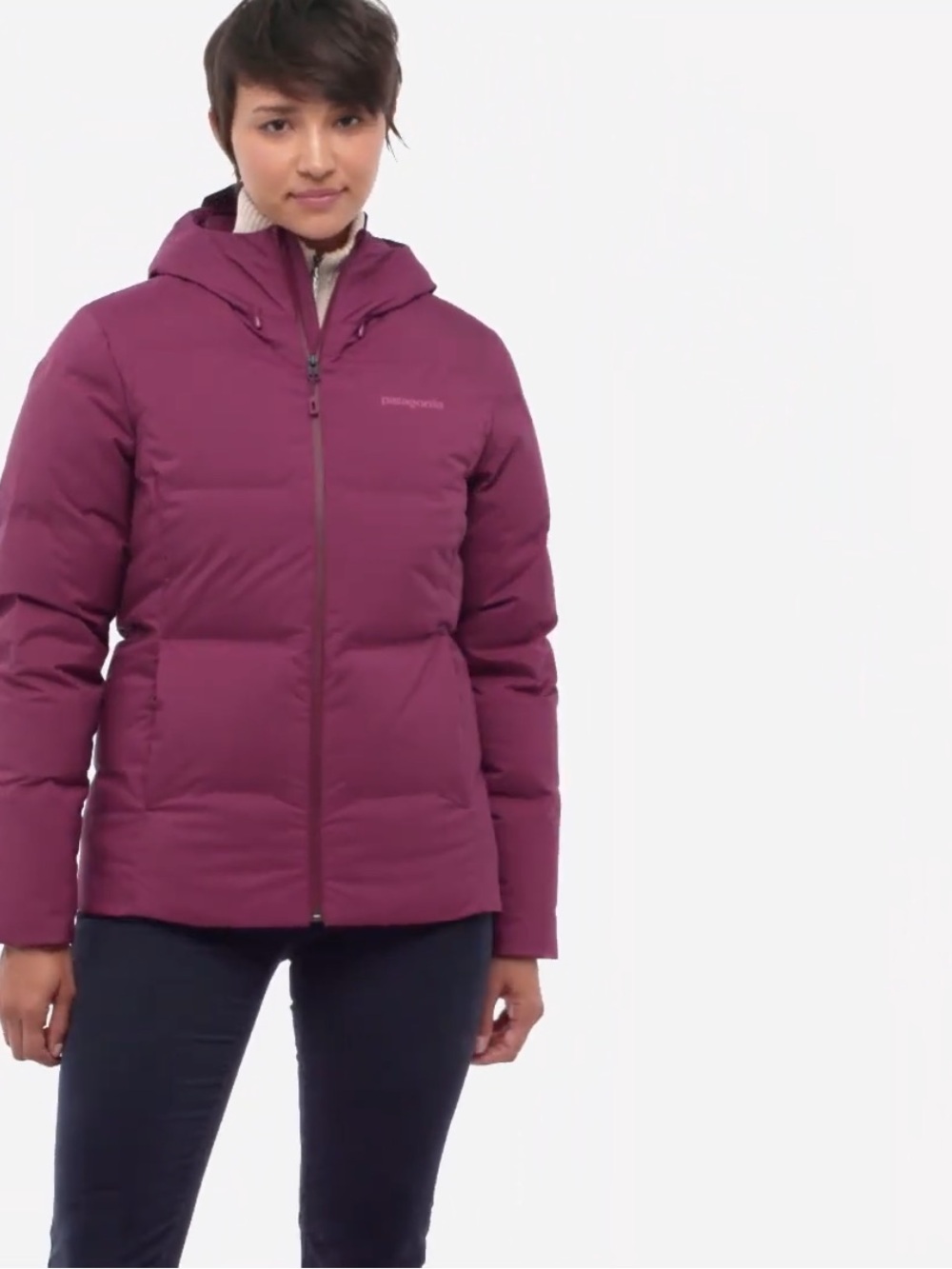 Patagonia Jackson Glacier Women's Hooded Puffer Jacket - Plum/Magenta